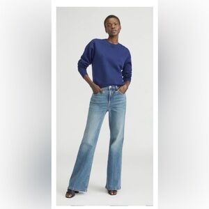Everlane The High-Rise Flare Jean in Bright Indigo